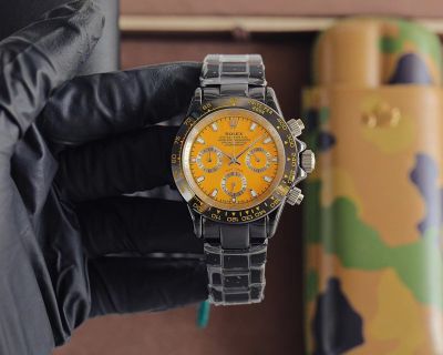 ROLEX Daytona 43MM Quartz Movement Sapphire Glass Yellow Watch